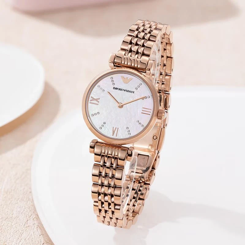 商品[国内直发] Emporio Armani|满天星个性时尚欧美表玫瑰金色钢带石英女士腕表AR11316,价格¥1742,第1张图片