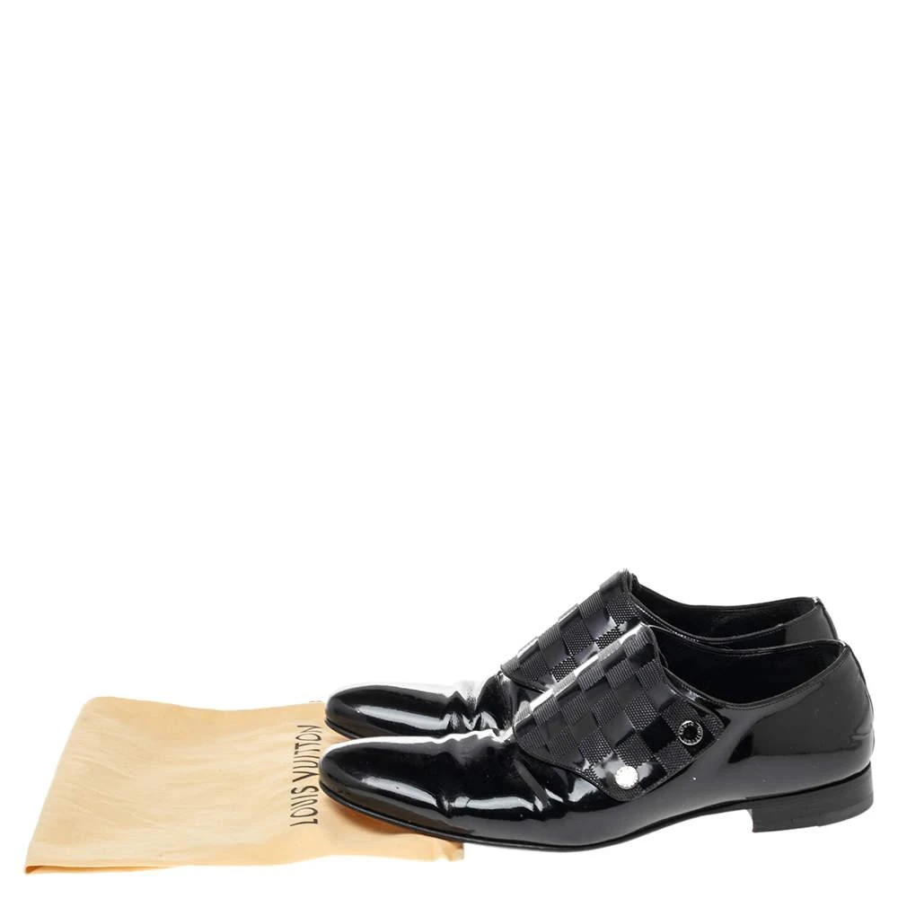 Louis Vuitton Black Patent Leather Monk Strap Loafers Size 42  商品