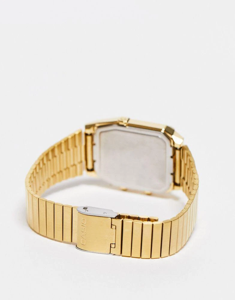 商品Casio|Casio vintage style watch with grid face in gold Exclusive at ASOS,价格¥637,第2张图片详细描述