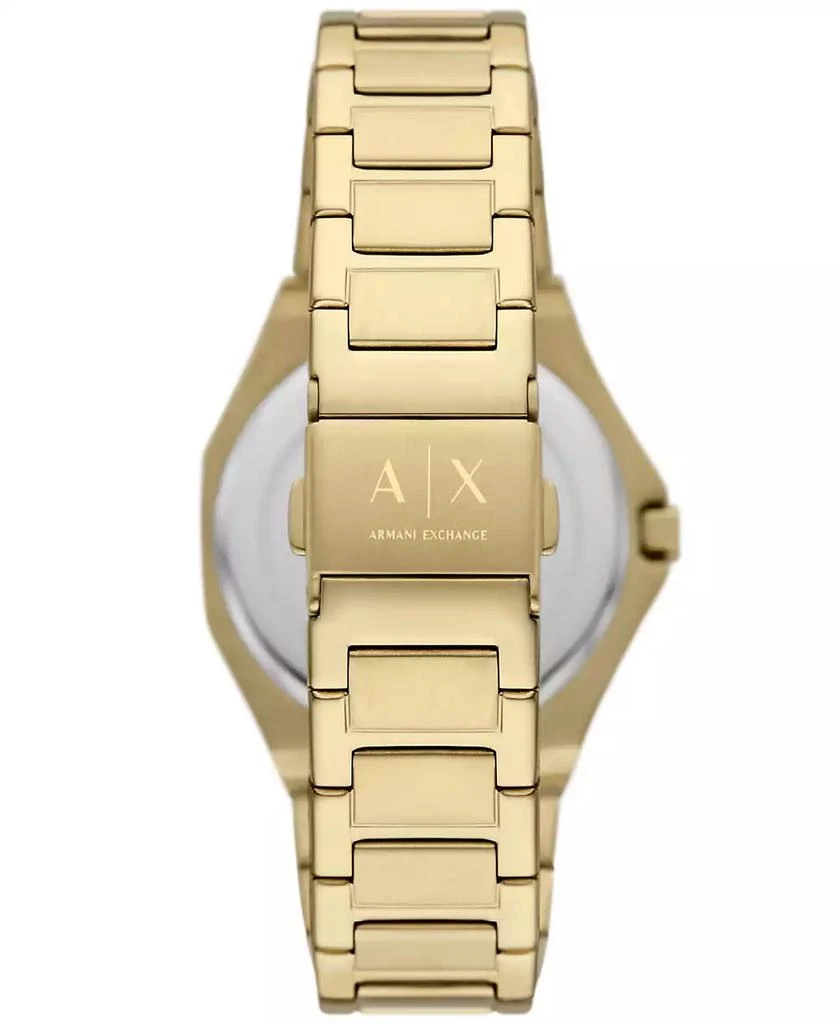 商品Armani Exchange|Unisex Quartz Three Hand Gold-Tone Stainless Steel Watch 34mm,价格¥1422,第3张图片详细描述