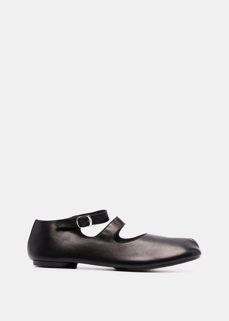 商品MAISON MARGIELA|Maison Margiela Black Tabi Ballerina Double-Strap Flats,价格¥5038,第1张图片