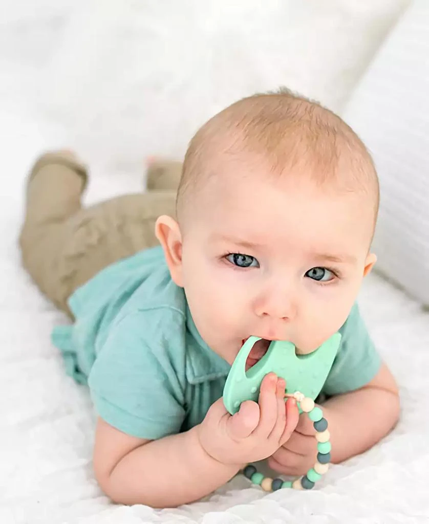 商品Tiny Teethers Designs|3 Stories Trading Tiny Teethers Infant Silicone Pacifier Clip With Large Removable Teether, Elephant,价格¥165,第2张图片详细描述