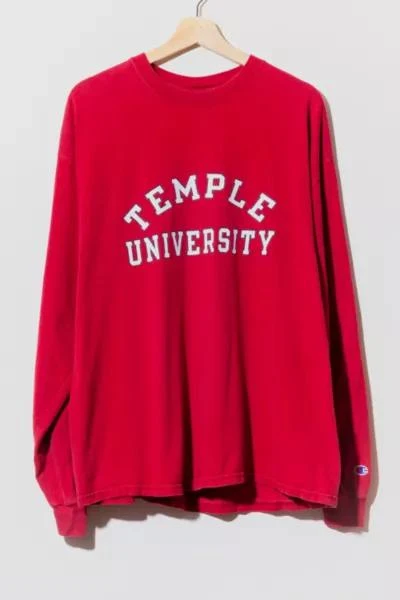 商品CHAMPION|Vintage Y2K Temple University Champion Long Sleeve T-Shirt,价格¥604,第1张图片