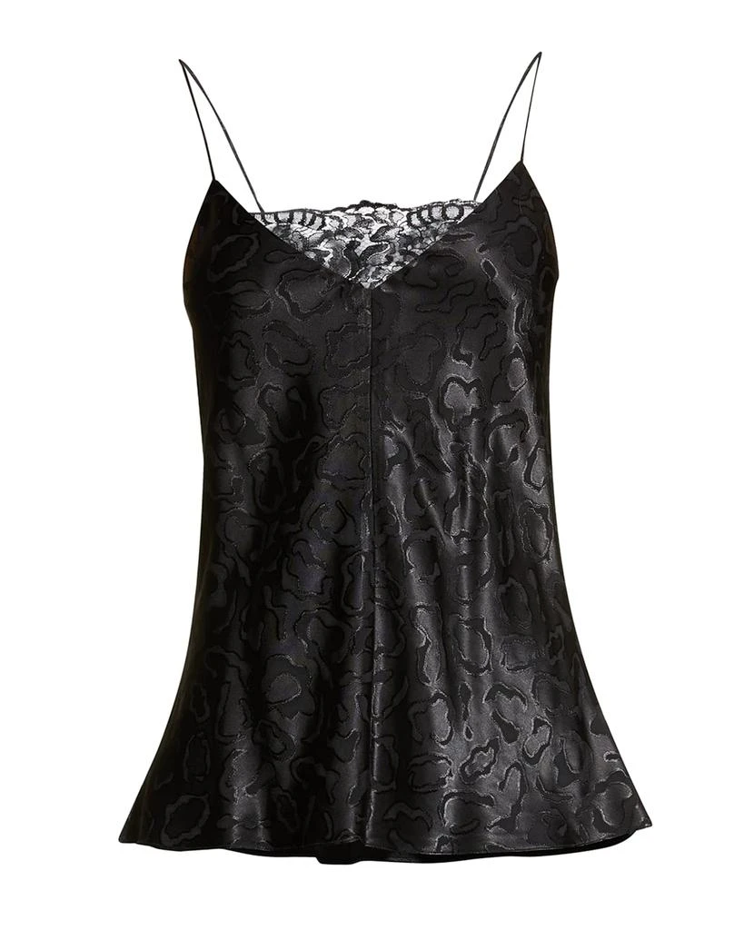 商品ROSETTA GETTY|Lace-Trim Leopard Silk Camisole,价格¥1061,第2张图片详细描述