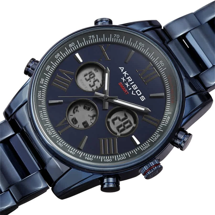 商品Akribos XXIV|Quartz Blue Dial Men's Smart Watch AK1095BU,价格¥516,第2张图片详细描述