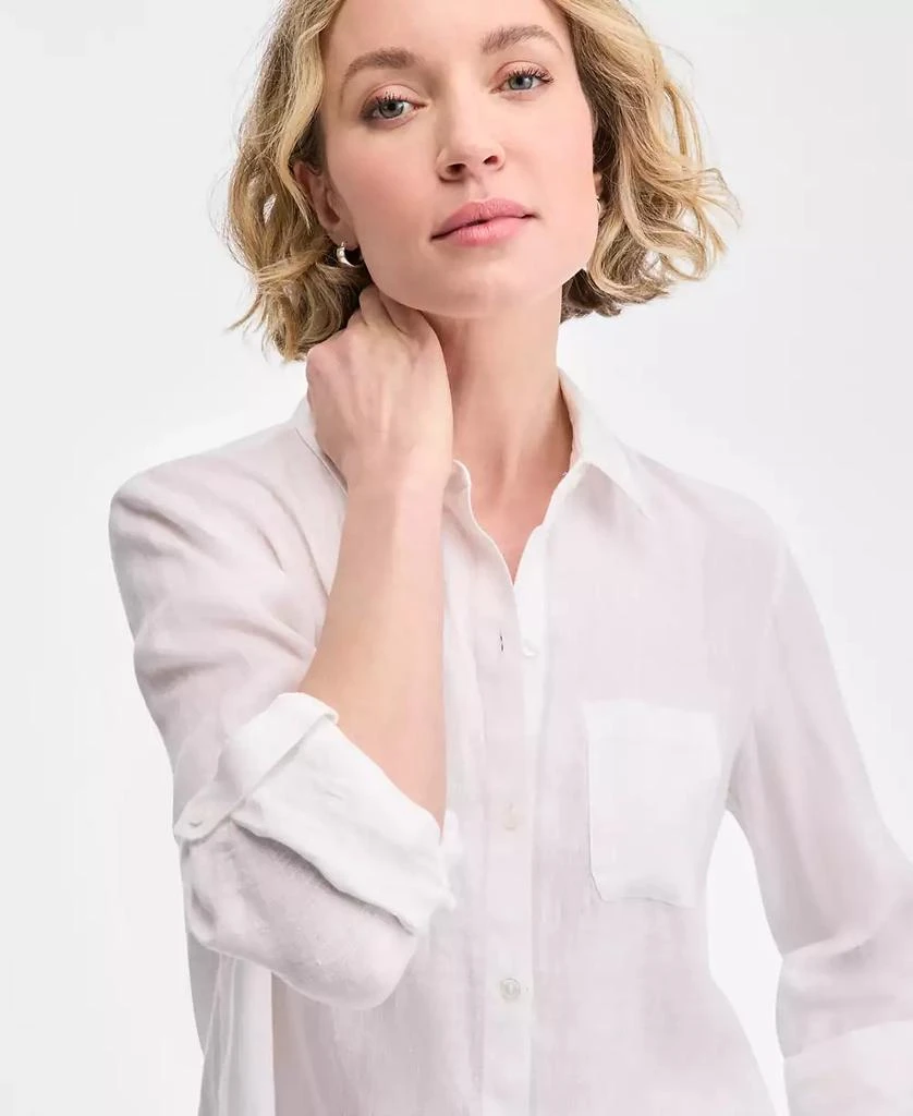商品Charter Club|Women's 100% Linen Shirt, Created for Macy's,价格¥297,第3张图片详细描述