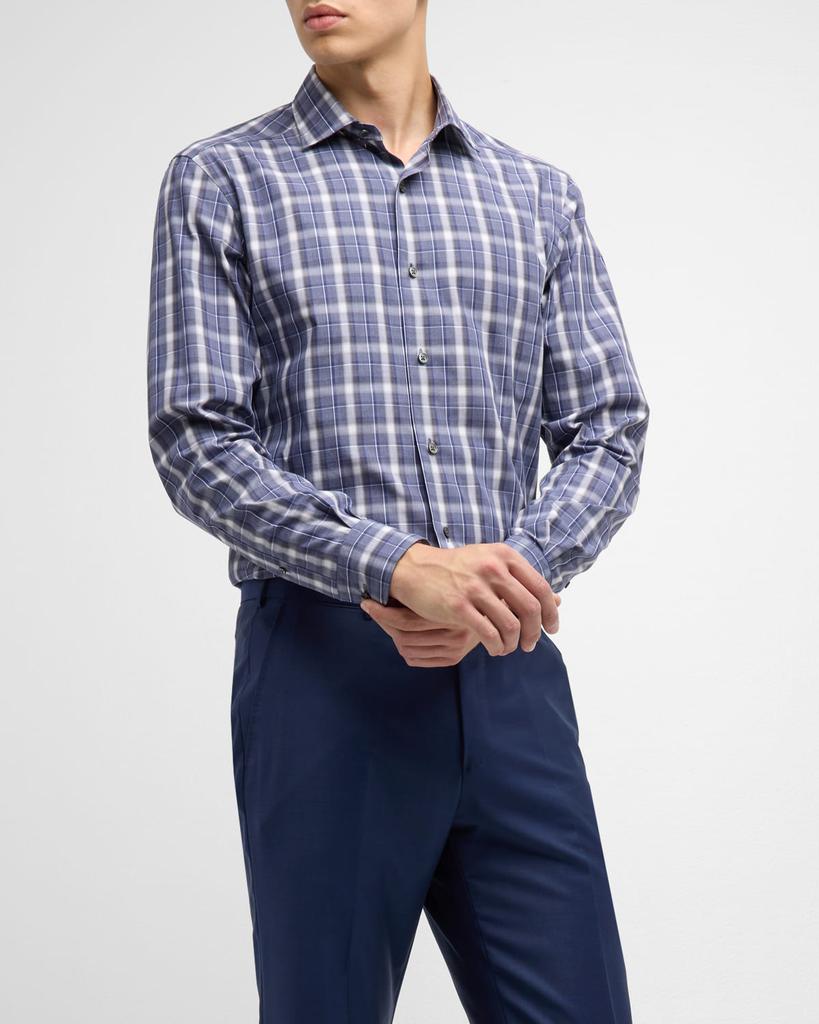 Men's Cotton Plaid Sport Shirt商品第5张图片规格展示