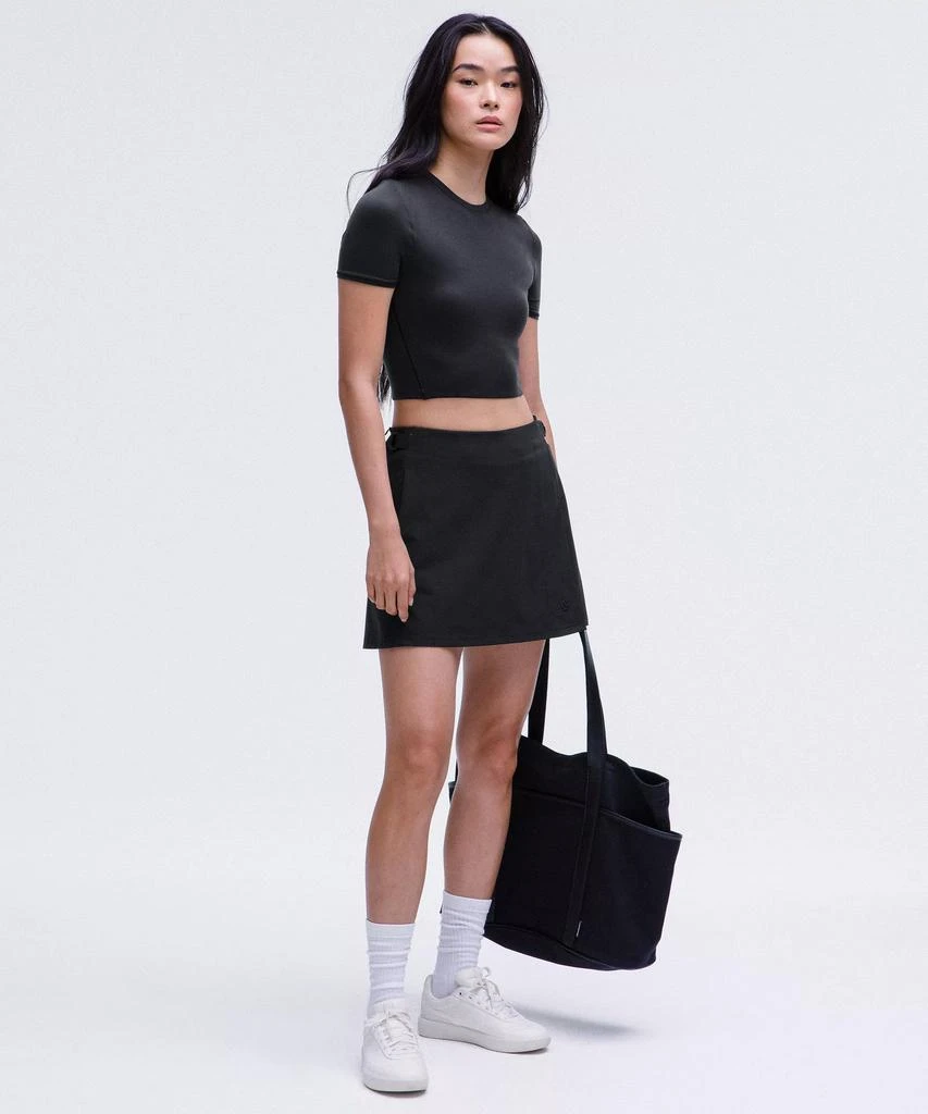 商品Lululemon|Wundermost Ultra-Soft Nulu Crewneck Cropped T-Shirt,价格¥372,第2张图片详细描述
