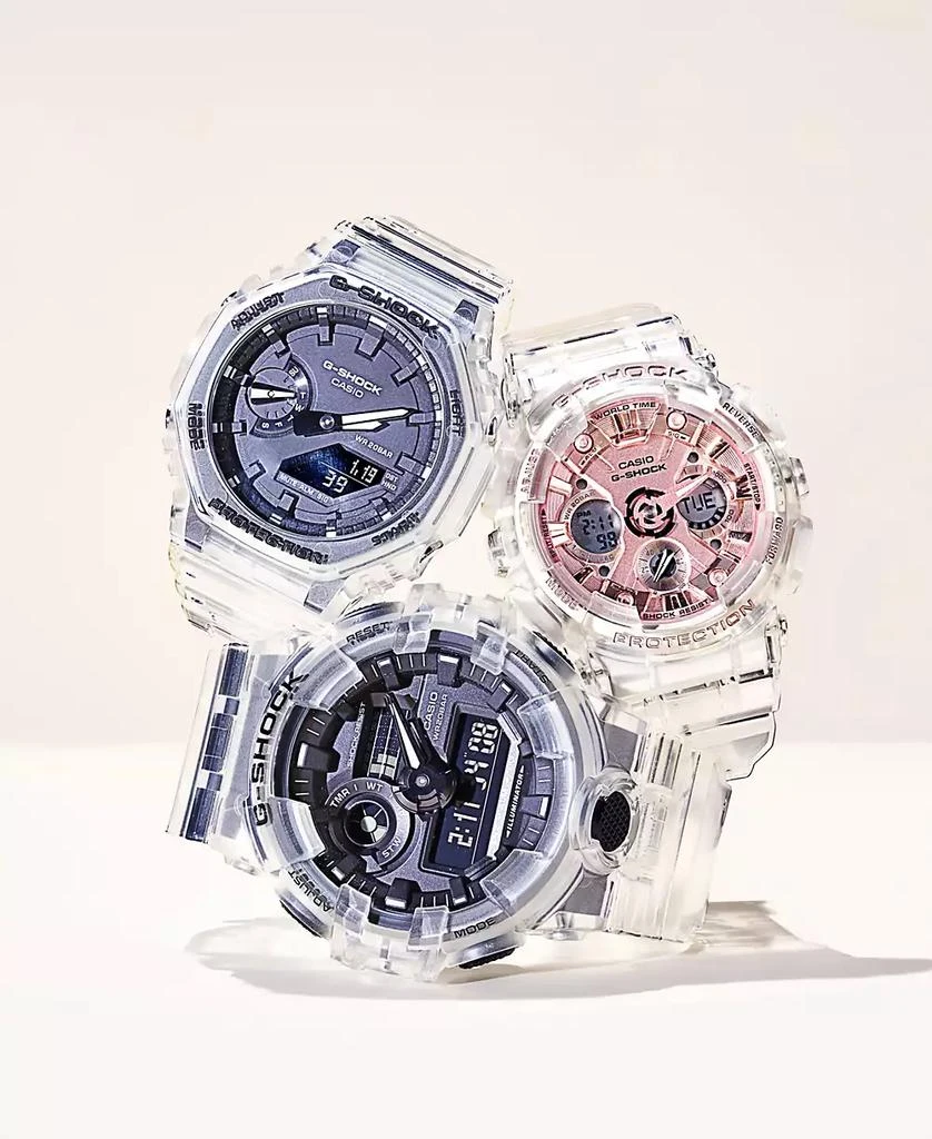 商品G-Shock|Women's Analog-Digital Clear Resin Strap Watch 45.9mm GMAS120SR-7A,价格¥1076,第5张图片详细描述