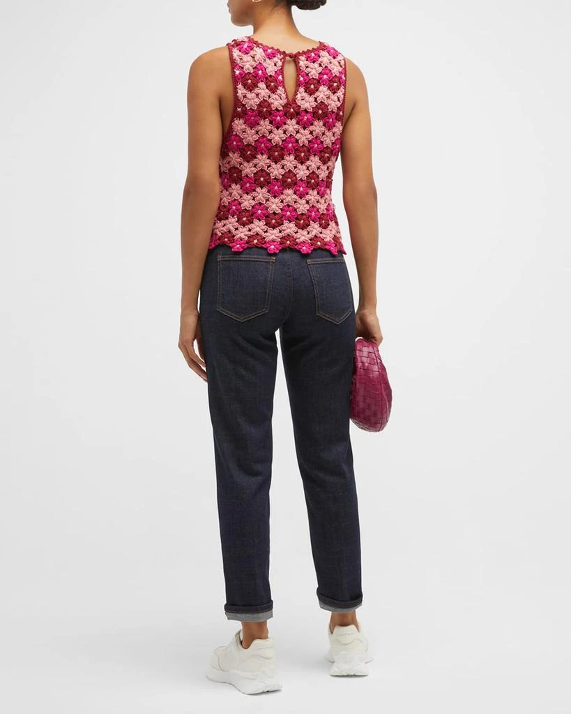 商品Alice + Olivia|Reva Flower Crochet Tank Top,价格¥1298,第4张图片详细描述