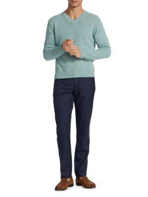 Slim Fit Mélange V Neck Sweater商品第7张图片规格展示