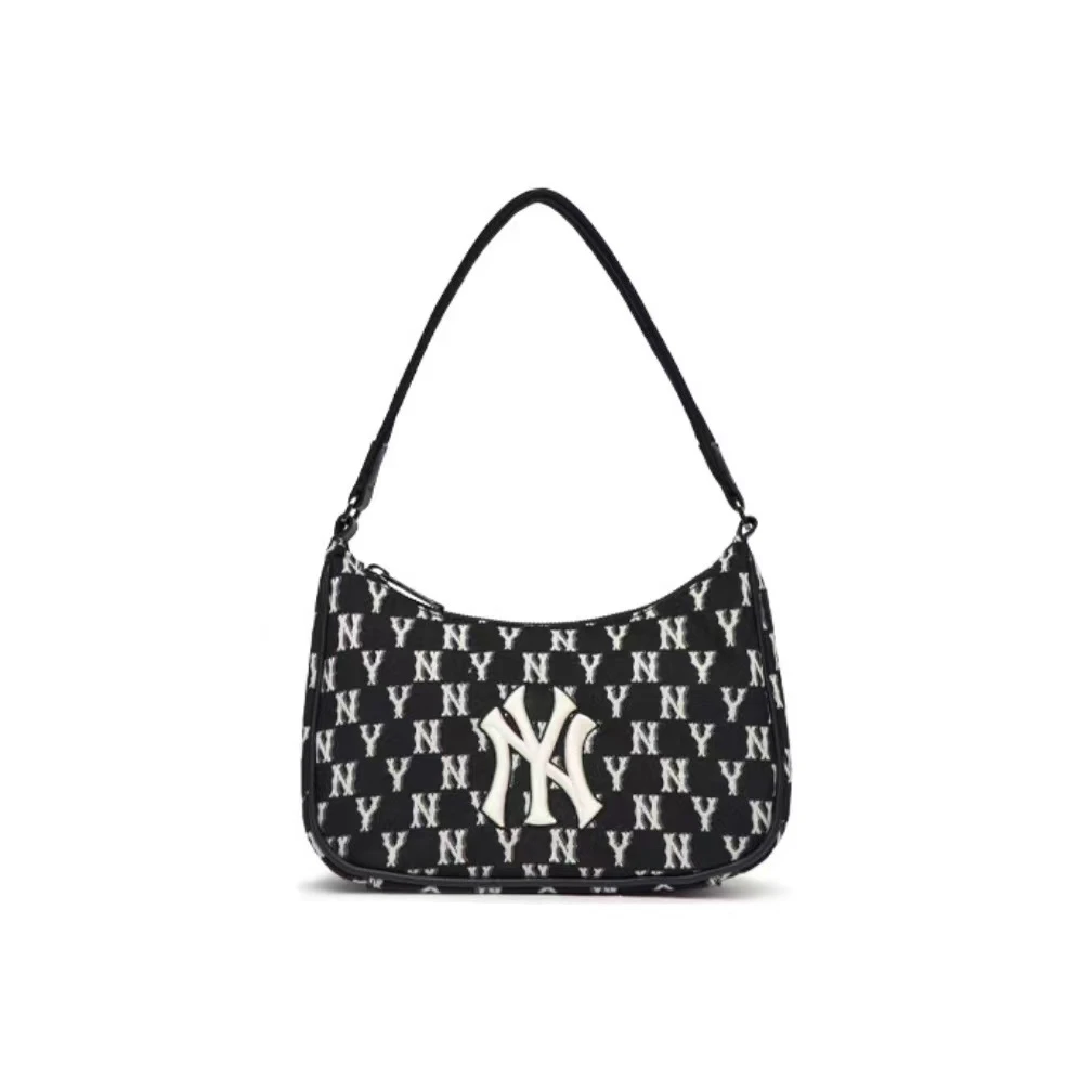 商品MLB|【享贝家】ZY-  MLB美联棒 新款 字母复古老花印花 腋下包 黑色 3ABQS012NK000150BKSFREE,价格¥425,第1张图片