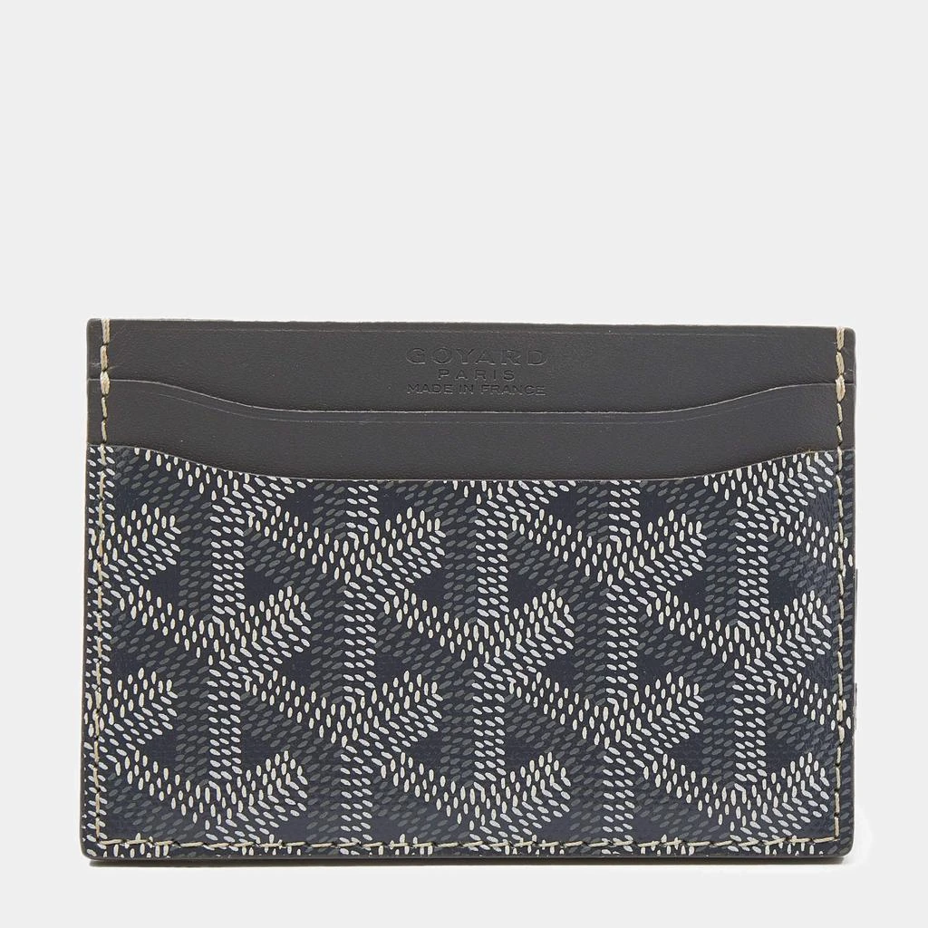 商品[二手商品] Goyard|Goyard Grey Goyardine Coated Canvas and Leather Saint Sulpice Card Holder,价格¥5050,第1张图片