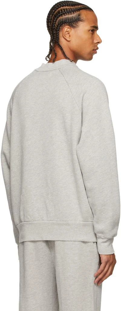 商品Les Tien|Grey Heavyweight Mock Neck Raglan Sweatshirt,价格¥577,第3张图片详细描述
