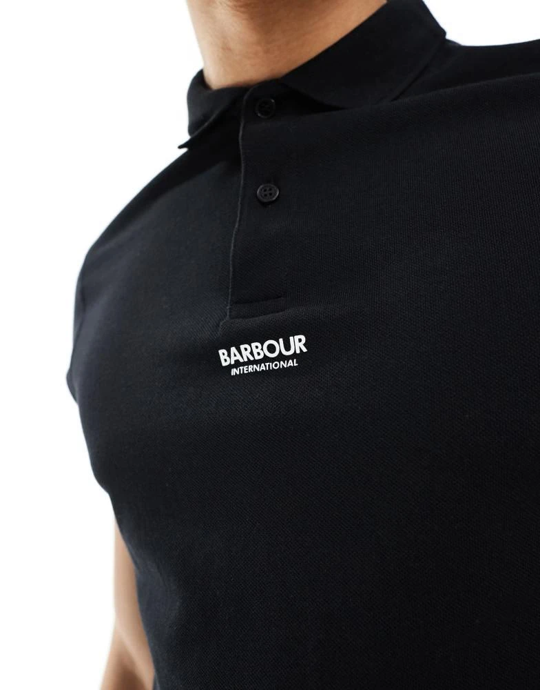 商品Barbour|Barbour International Formula polo in black exclusive to asos,价格¥345,第4张图片详细描述