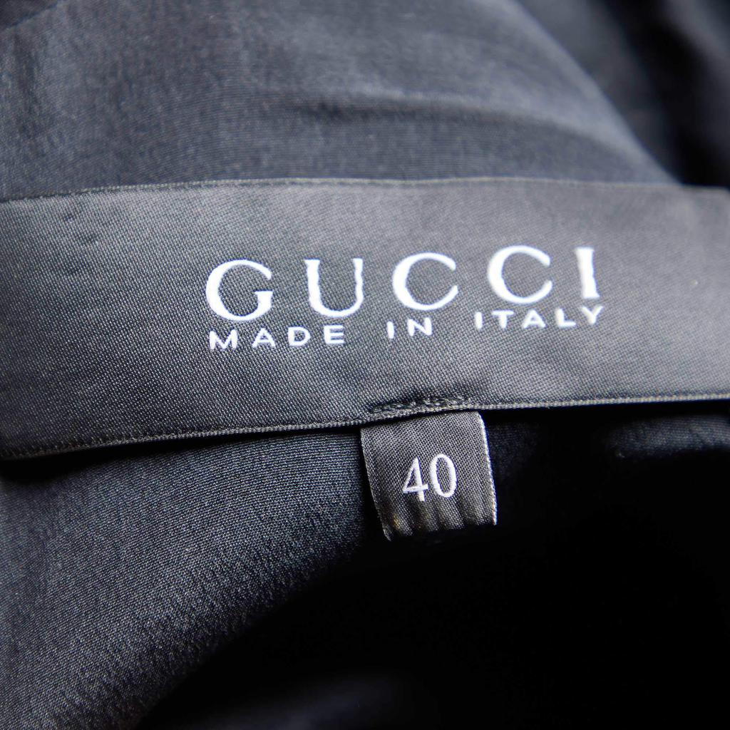 Gucci Black Octagonal Jacquard Wool Blend Sheath Dress S商品第4张图片规格展示