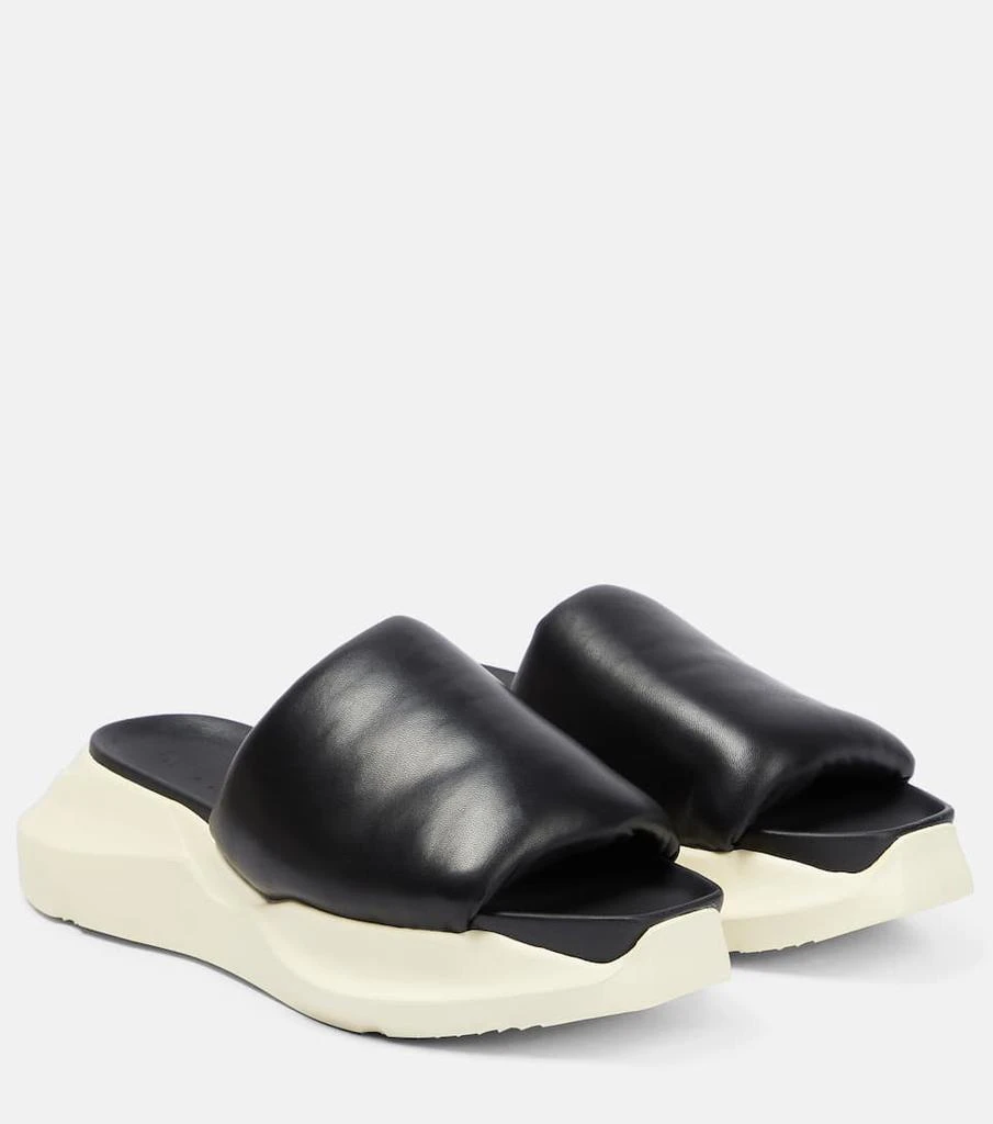 商品Rick Owens|Geth皮革厚底凉拖鞋,价格¥3551,第1张图片