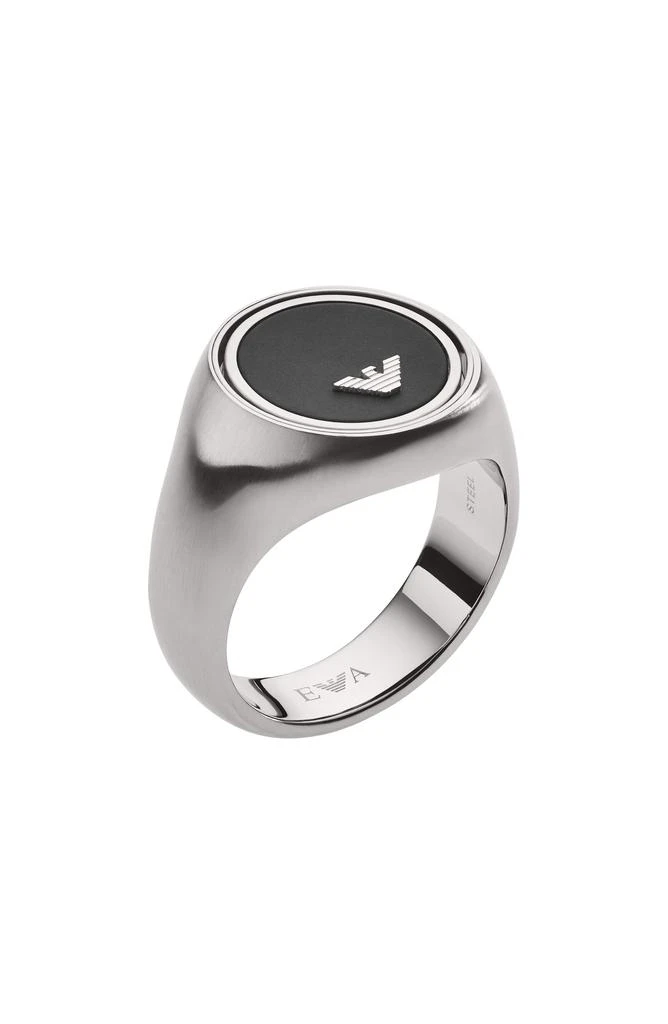 商品Emporio Armani|Reversible Black Onyx Ring,价格¥286,第2张图片详细描述