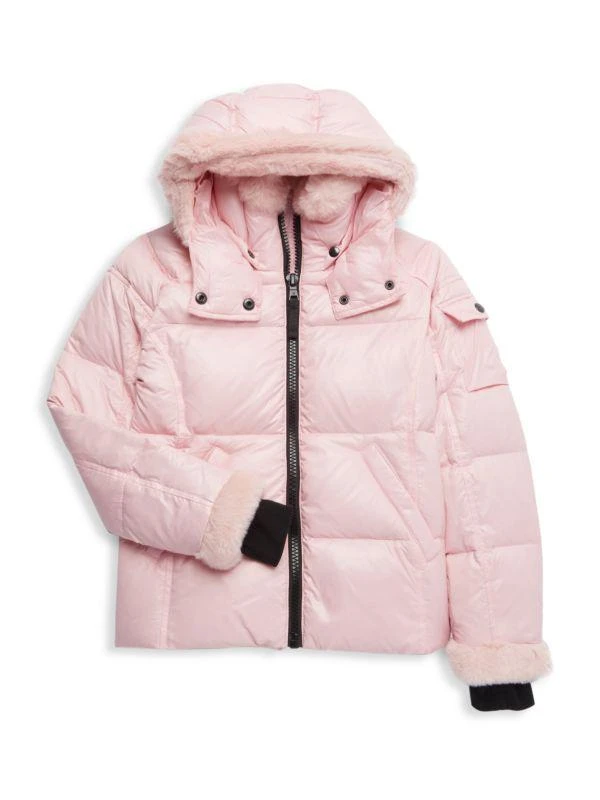商品S13|Girl's Faux Fur Trim Down Puffer Jacket,价格¥521,第1张图片