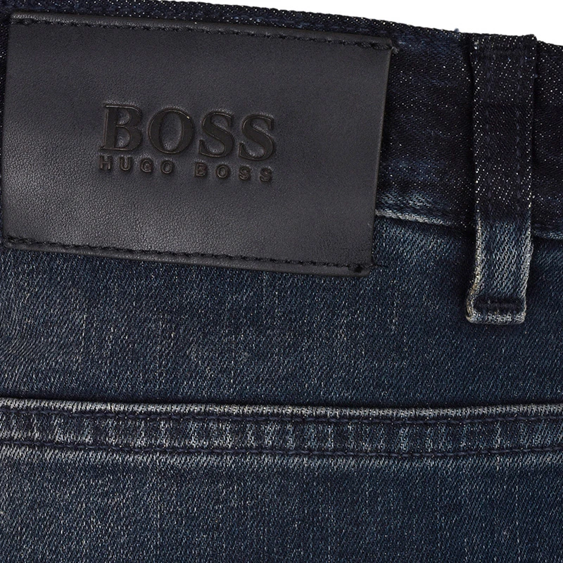 Hugo Boss 雨果博斯 男士深蓝色棉质混纺时尚休闲舒适牛仔裤 DELAWARE3-3208-418 商品