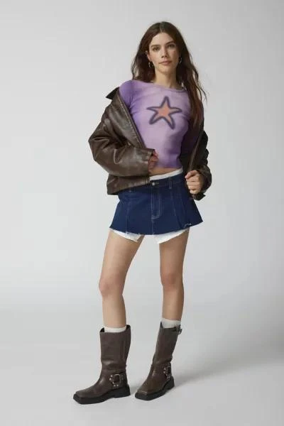 Star Icon Acid Washed Long Sleeve Baby Tee 商品