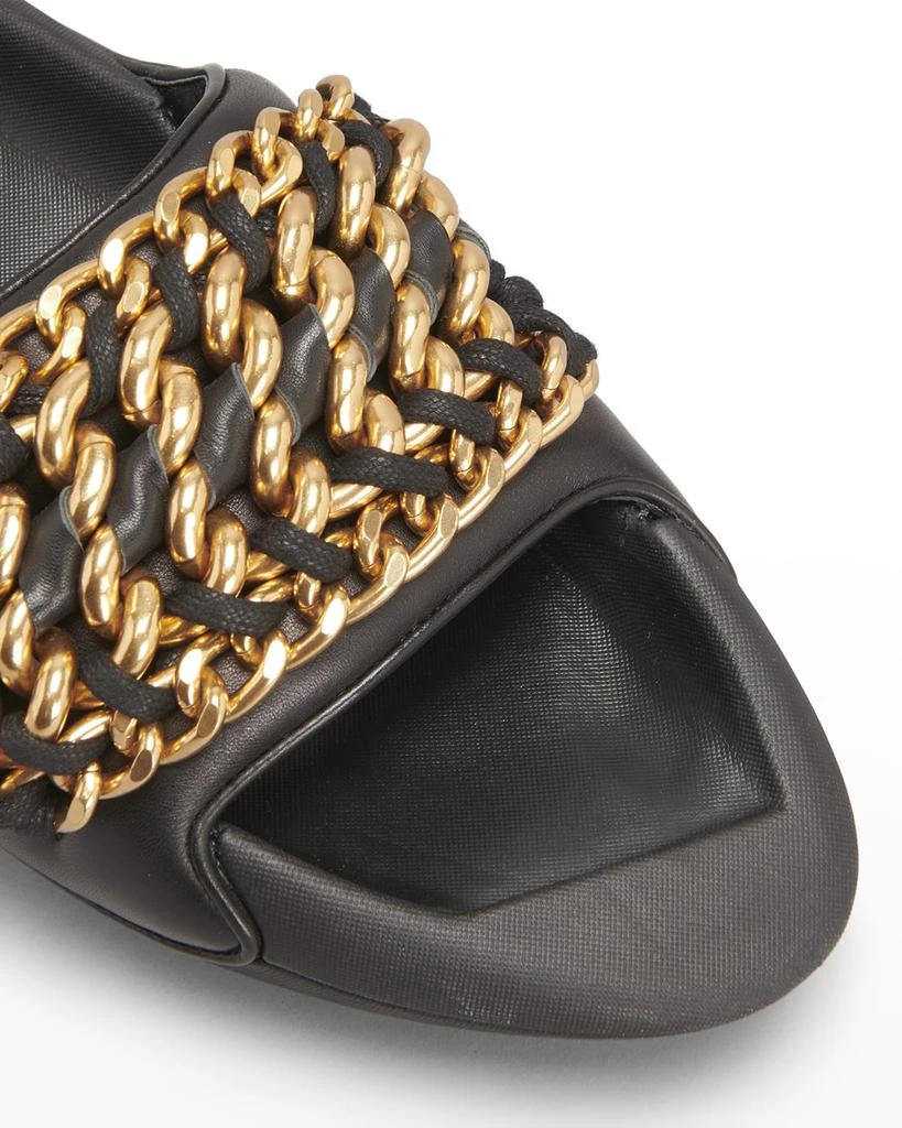 商品Balmain|B It Quilted Leather Chain Slide Sandals,价格¥2946,第4张图片详细描述