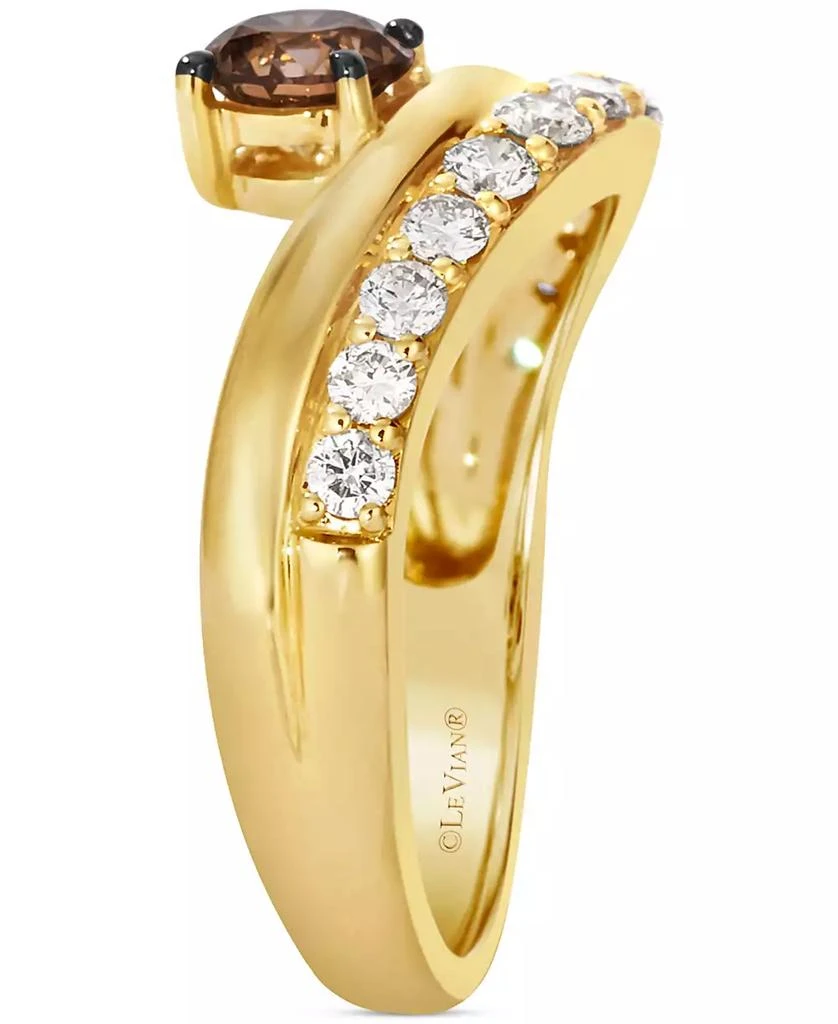 商品Le Vian|Chocolate Diamond & Nude Diamond (1-1/2 ct. t.w.) Double-Row Ring in 14k Yellow Gold,价格¥17499,第3张图片详细描述