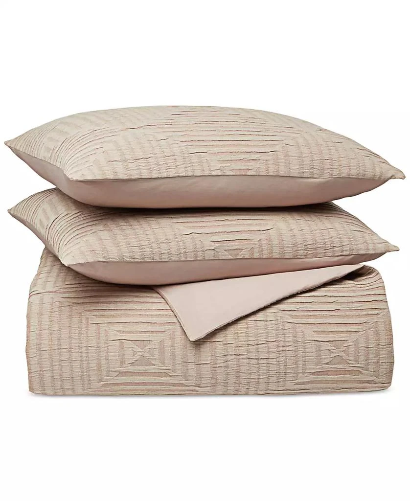 商品Oake|Concentric Square Matelassé 3-Pc. Duvet Cover Set, Full/Queen, Exclusively at Macy’s,价格¥821,第3张图片详细描述