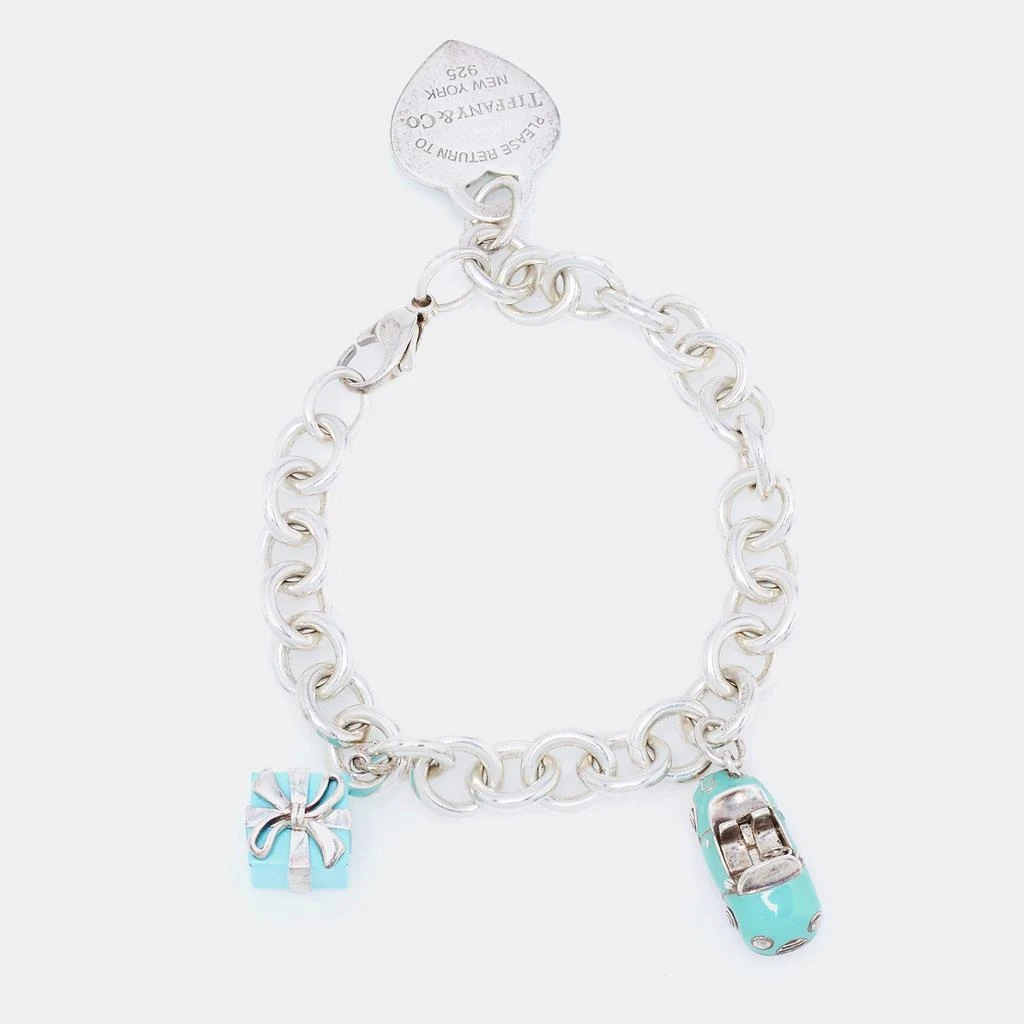 商品[二手商品] Tiffany & Co.|Tiffany & Co. Return to Tiffany & Co. Multi Charm Enamel Sterling Silver Bracelet,价格¥3186,第1张图片