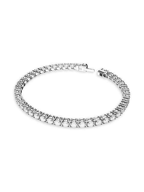 商品Swarovski|Matrix Rhodium-Plated & Crystal Tennis Bracelet,价格¥1610,第5张图片详细描述