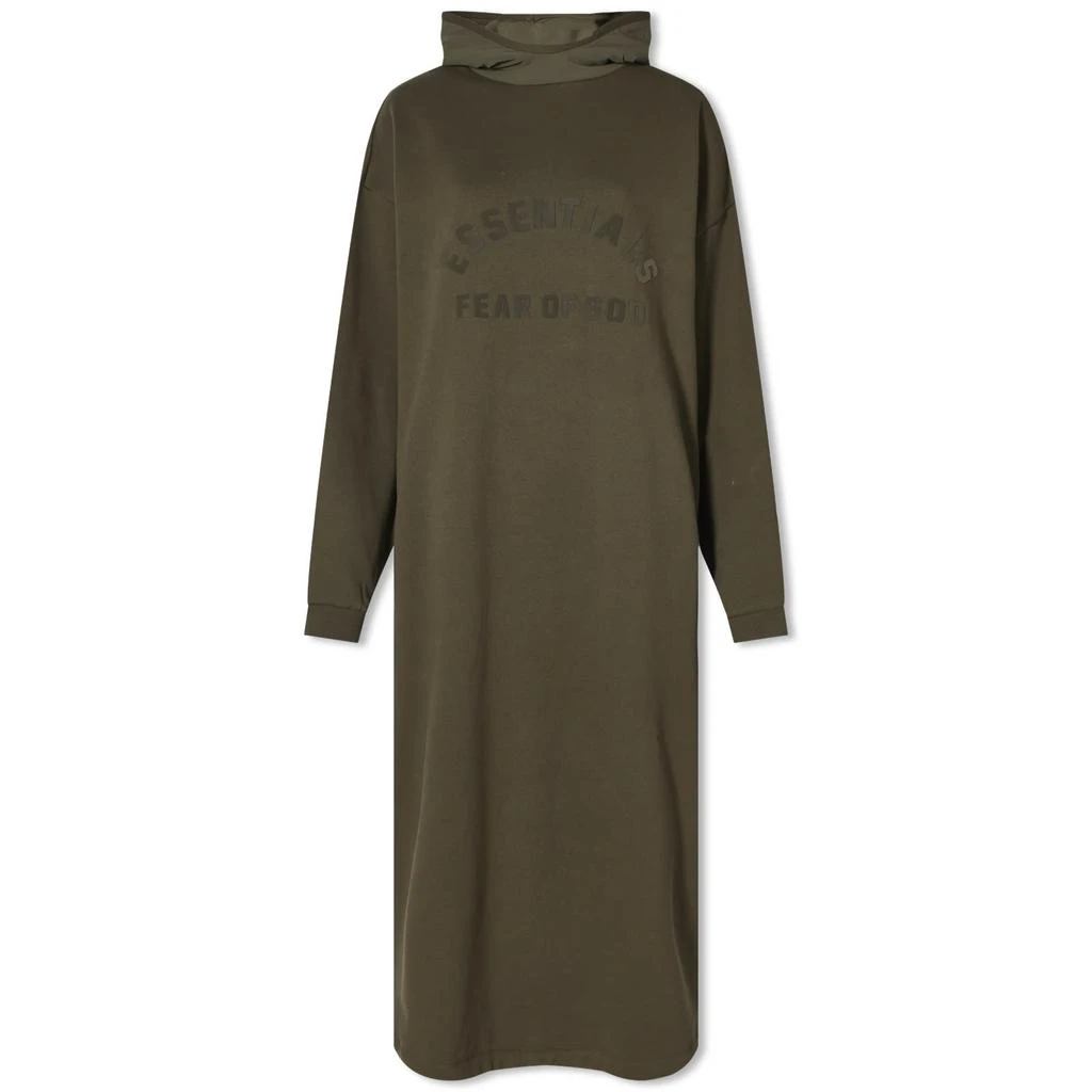 商品Essentials|Fear of God ESSENTIALS Nylon Fleece Hooded Dress - Ink,价格¥577,第1张图片