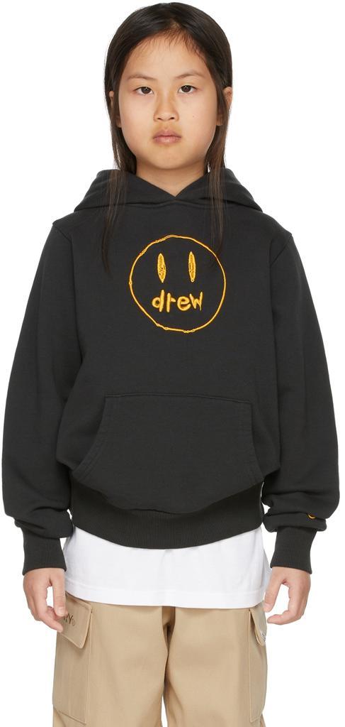 商品Drew House|SSENSE Exclusive Kids Black Painted Mascot Hoodie,价格¥1113,第1张图片