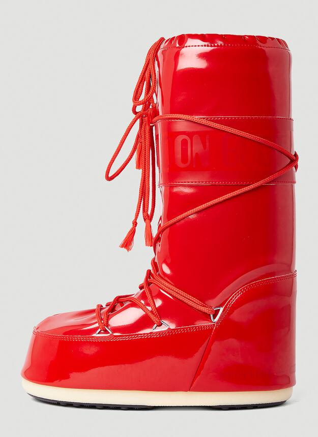 Icon Vinyl Snow Boots in Red商品第3张图片规格展示