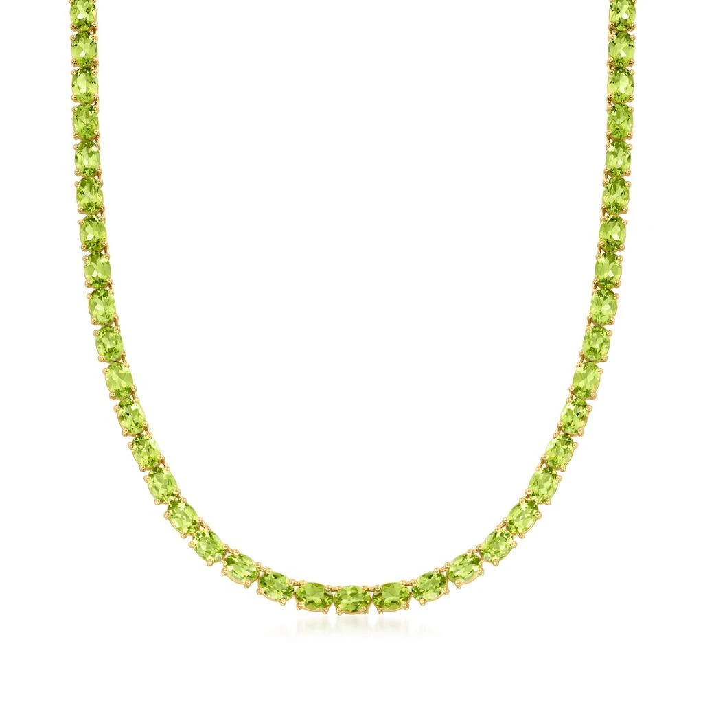 商品Ross-Simons|Peridot Tennis Necklace in 18kt Gold in Sterling,价格¥4363,第1张图片