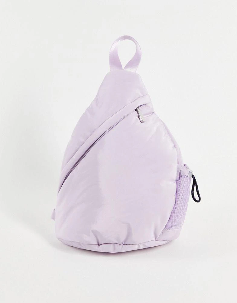 商品Topshop|Topshop one strap nylon backpack in lilac,价格¥139,第1张图片