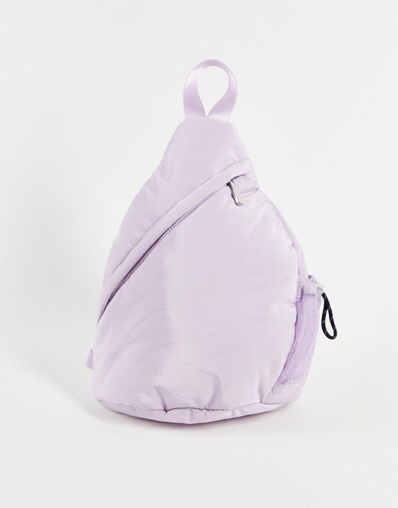 商品Topshop|Topshop one strap nylon backpack in lilac,价格¥152,第1张图片