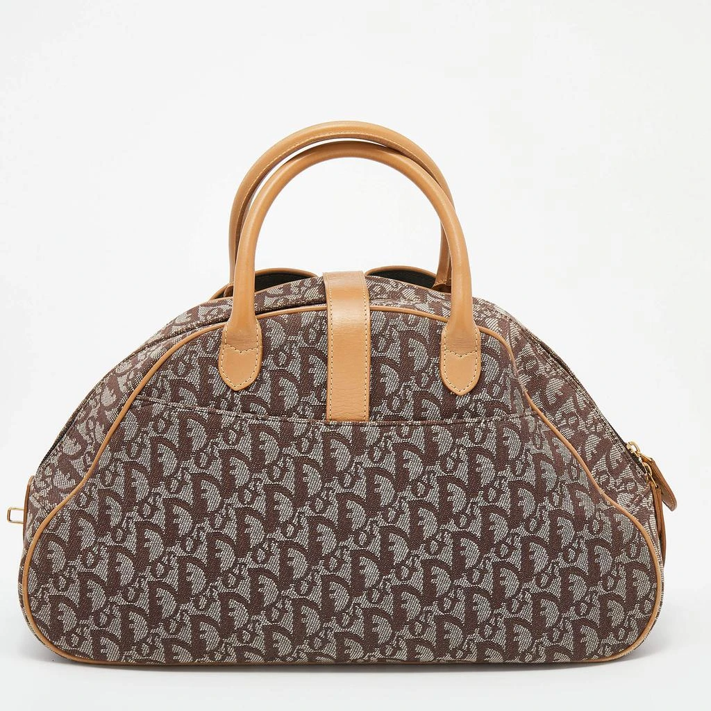 商品[二手商品] Dior|Dior Beige/Brown Canvas And Leather Double Saddle Bowler Bag,价格¥5558,第4张图片详细描述