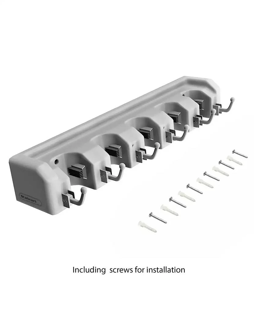 商品Trademark Global|Shovel, Rake and Tool Holder with Hooks - Wall Mounted Organizer by Stalwart,价格¥193,第3张图片详细描述