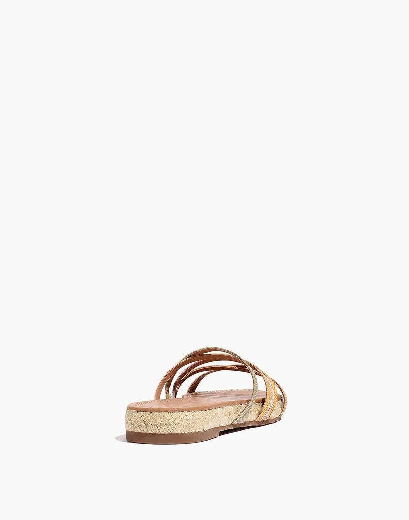 商品Madewell|The Kathryn Espadrille Slide Sandal in Colorblock Snake Embossed Leather,价格¥396,第3张图片详细描述