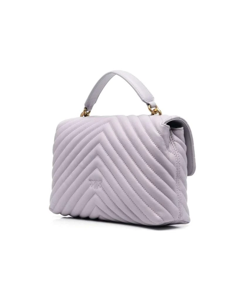 商品PINKO|Love Lady Lilac Chevron Leather Crossbody Bag Woman,价格¥2356,第2张图片详细描述