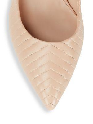 商品Karl Lagerfeld Paris|Rosette Leather Point Toe Pumps,价格¥525,第4张图片详细描述