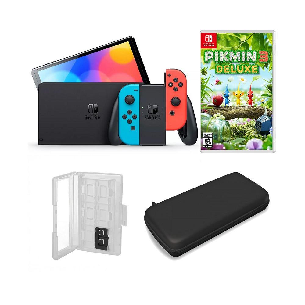商品Nintendo|Switch OLED in Neon with Pikmin 3 & Accessories,价格¥3522,第1张图片