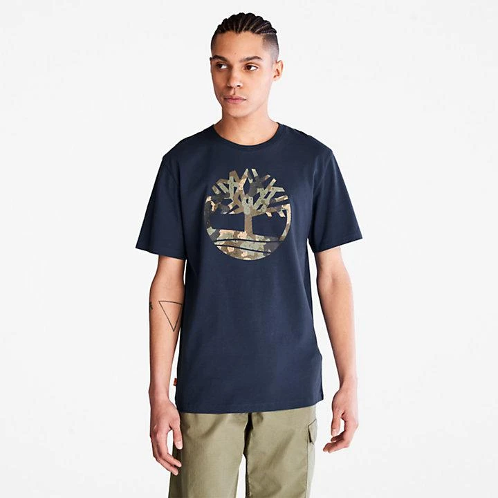 商品Timberland|Camo-Logo T-Shirt for Men in Navy,价格¥139,第1张图片