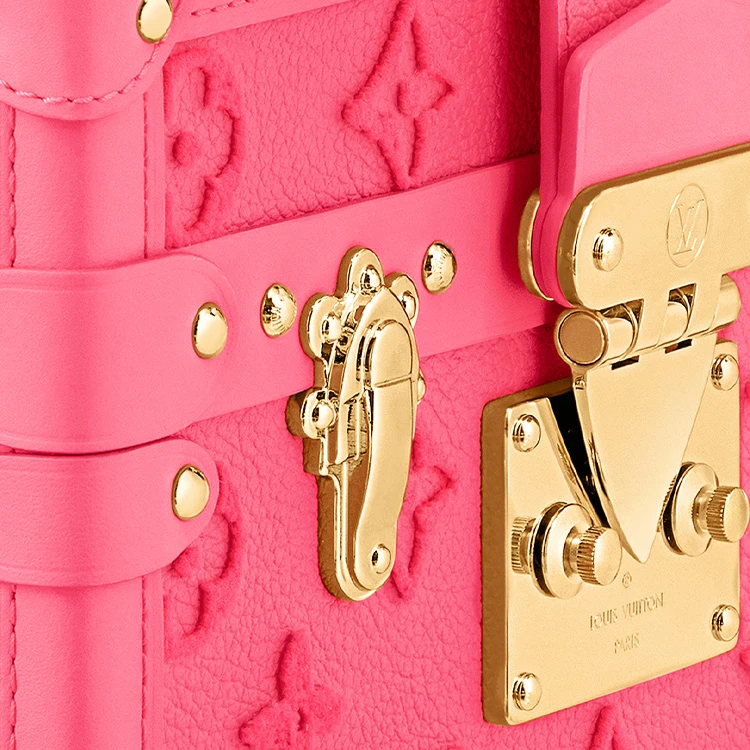 商品[国内直发] Louis Vuitton|LV PETITE MALLE Match系列 牛皮 硬盒子包 手拿斜挎包 女款 粉色,价格¥44022,第6张图片详细描述