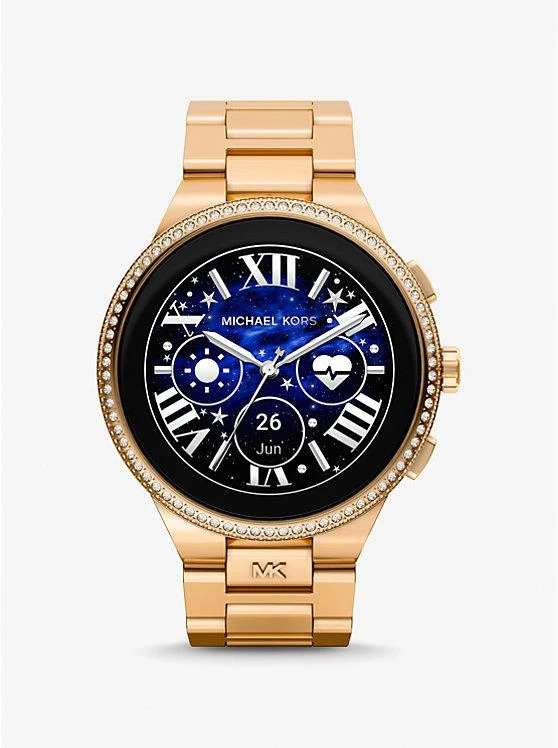 商品Michael Kors|Gen 6 Camille Pavé Gold-Tone Smartwatch,价格¥2098,第1张图片