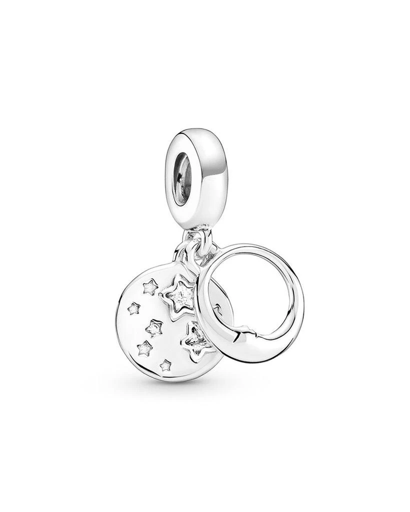 商品PANDORA|Pandora Silver CZ Moon & Star Dangle Charm,价格¥221,第1张图片