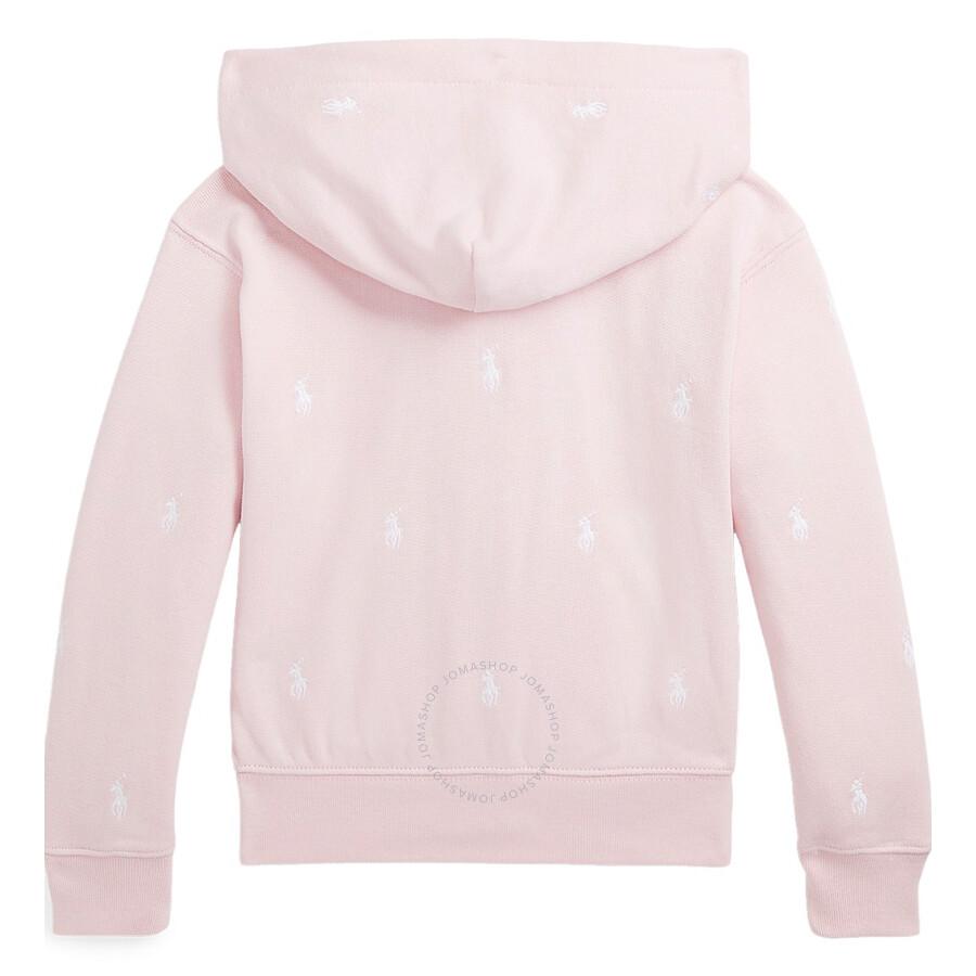 Polo Ralph Lauren Girls Polo Pony Logo Print Hoodie, Size 3Y
