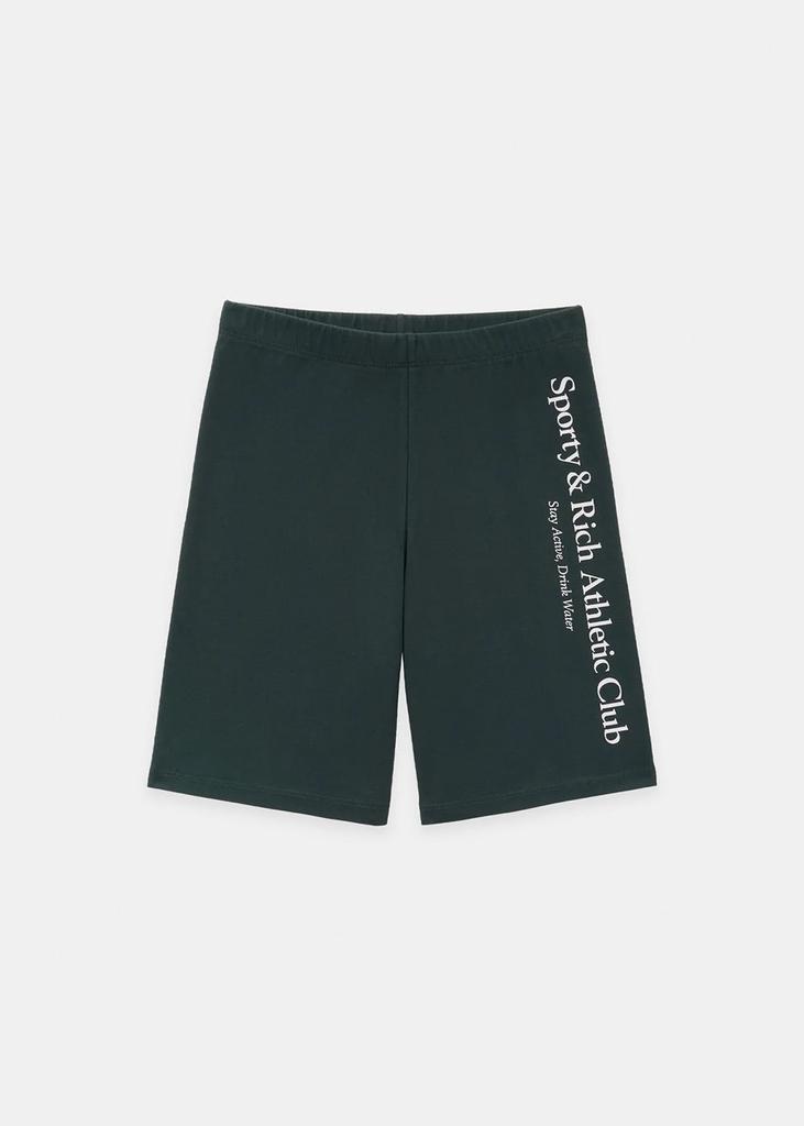 Sporty & Rich Green Athletic Club Biker Shorts商品第1张图片规格展示