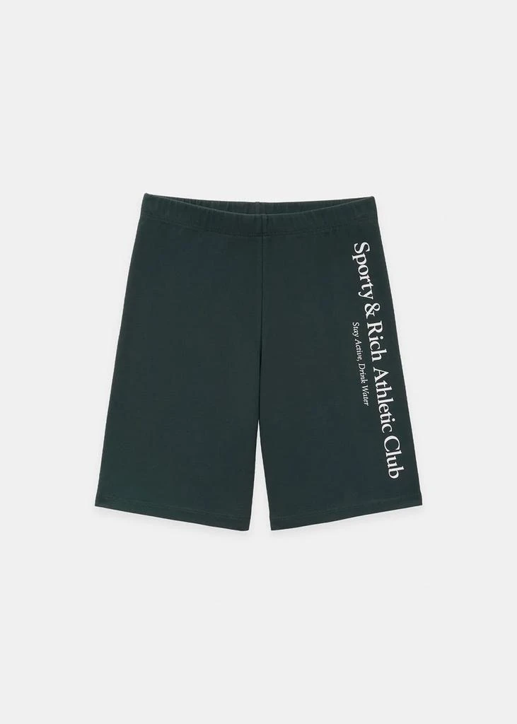 商品Sporty & Rich|Sporty & Rich Green Athletic Club Biker Shorts,价格¥356,第1张图片