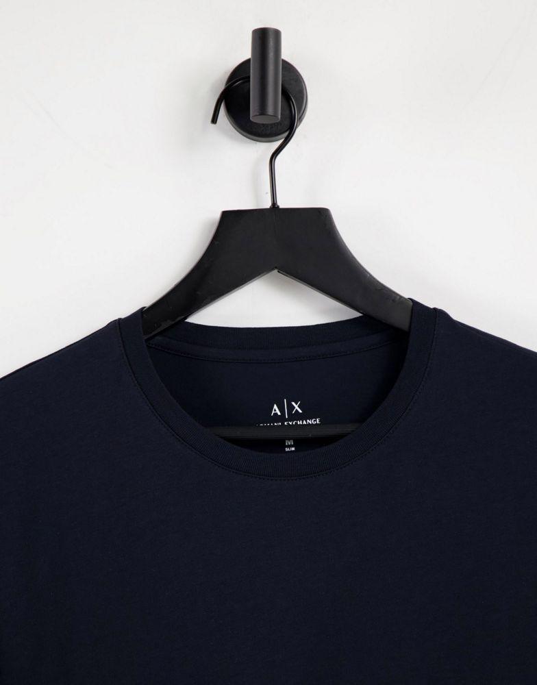 Armani Exchange city text logo t-shirt in navy商品第3张图片规格展示